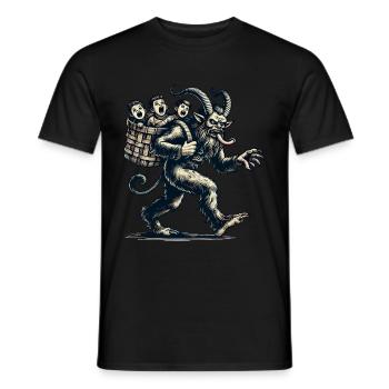 Unartige Kinder Krampus Weihnachtliche Folklore - Männer T-Shirt - Schwarz - Vorne - AI Model Male 178 light (178cm)