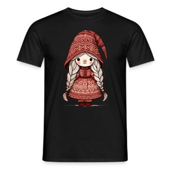 Noël Gnome Femme Gnome Festif Fille - T-shirt homme - noir - Devant - AI Model Male 178 light (178cm)