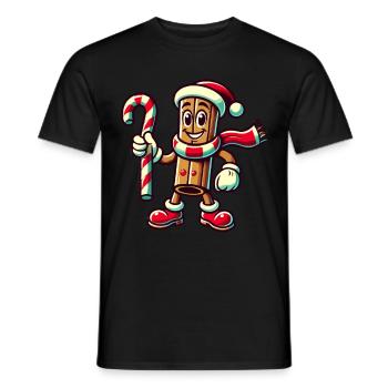 bâton de cannelle joie de vacances dessin animé - T-shirt homme - noir - Devant - AI Model Male 178 light (178cm)