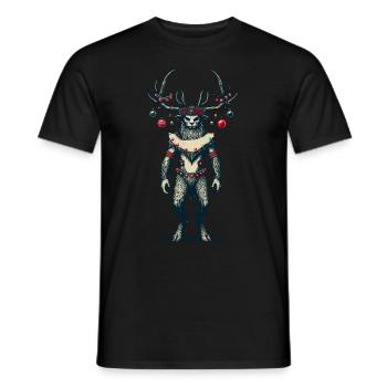 Festlicher Krampus Weihnachtliche Folklore - Männer T-Shirt - Schwarz - Vorne - AI Model Male 178 light (178cm)