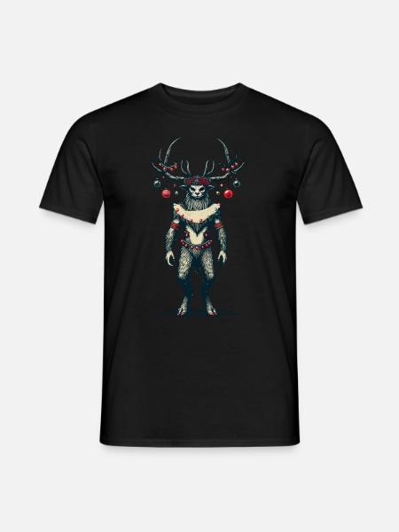 Festlicher Krampus Weihnachtliche Folklore - Männer T-Shirt - Schwarz