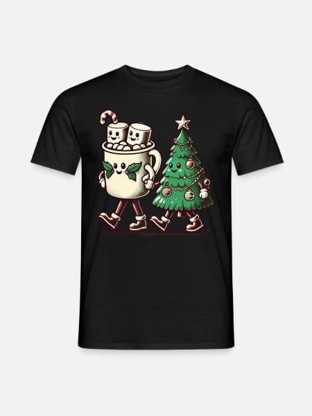 Joyeux Noël Style Rétro - T-shirt homme - noir