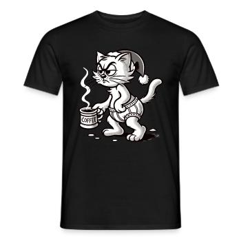 Amateur de café de Noël - T-shirt homme - noir - Devant - AI Model Male 178 light (178cm)
