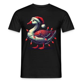 Weihnachten Lustige Tollpatsch Gans - Männer T-Shirt - Schwarz - Vorne - AI Model Male 178 light (178cm)