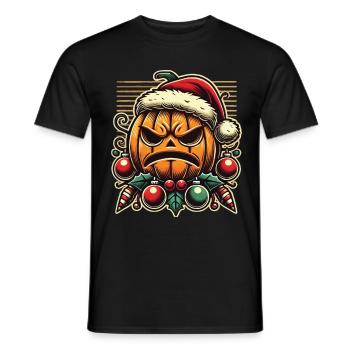 Halloween Christmas Pumpkin Fun - Men's T-Shirt - black - Front - AI Model Male 178 light (178cm)