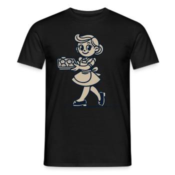 Cuisinier joyeux avec des biscuits - T-shirt homme - noir - Devant - AI Model Male 178 light (178cm)