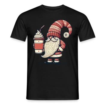 Cloches de Noël Café Lomin - T-shirt homme - noir - Devant - AI Model Male 178 light (178cm)