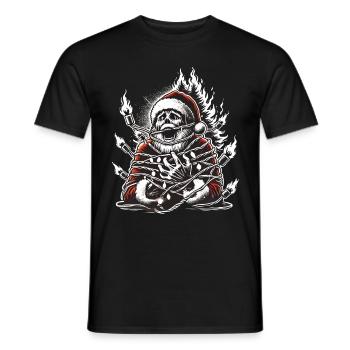 Père Noël Électrocution Sombre Oeuvre - T-shirt homme - noir - Devant - AI Model Male 178 light (178cm)