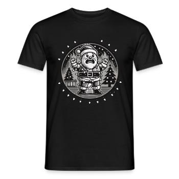 Électrocution de Noël Père Noël Rétro - T-shirt homme - noir - Devant - AI Model Male 178 light (178cm)