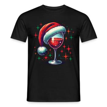 Plaisir du vin de Noël avec splendeur - T-shirt homme - noir - Devant - AI Model Male 178 light (178cm)