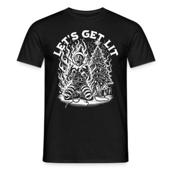 Allumons la célébration de Noël des elfes de Noël - T-shirt homme - noir - Devant - AI Model Male 178 light (178cm)
