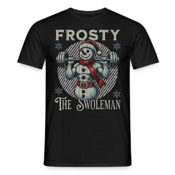 Frosty Der Muskelmann Schneemann Fitness - Männer T-Shirt - Schwarz - Vorne - AI Model Male 178 light (178cm)