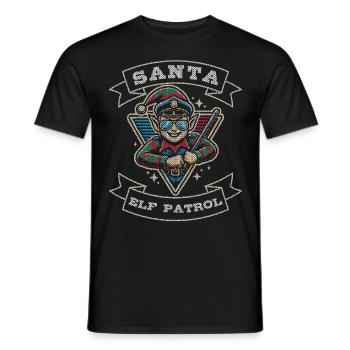 Weihnachtselfen Streife Santa Elf Patrol Party - Männer T-Shirt - Schwarz - Vorne - AI Model Male 178 light (178cm)