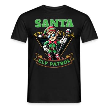Aventure de Noël de la patrouille du Père Noël - T-shirt homme - noir - Devant - AI Model Male 178 light (178cm)