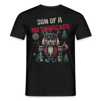 Nutcracker Christmas Funny - Men's T-Shirt - black - Front - AI Model Male 178 light (178cm)