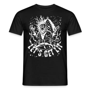 Drôle de Noël let’s get illuminated party look - T-shirt homme - noir - Devant - AI Model Male 178 light (178cm)