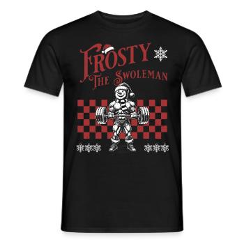 Frosty the swoleman Weihnachtsspaß Fitness Design - Männer T-Shirt - Schwarz - Vorne - AI Model Male 178 light (178cm)