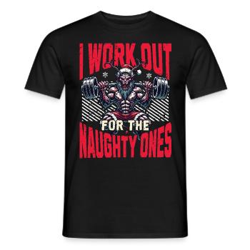 Krampus Trainiert Für Die Frechen - Männer T-Shirt - Schwarz - Vorne - AI Model Male 178 light (178cm)