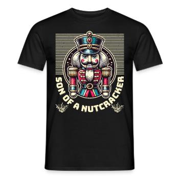 Son of a Nutcracker Funny Sarcasm - Men's T-Shirt - black - Front - AI Model Male 178 light (178cm)