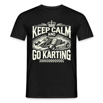 Restez calme et faites du kart - T-shirt homme - noir - Devant - AI Model Male 178 light (178cm)