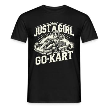 Juste une fille qui aime le karting - T-shirt homme - noir - Devant - AI Model Male 178 light (178cm)