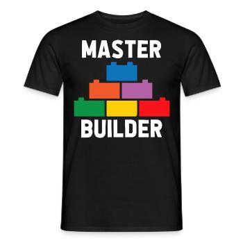 Brick Builder Brick Building Master Builder - Men's T-Shirt - black - Front - AI Model Male 178 light (178cm)