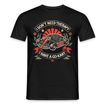 Kart rétro Je n’ai pas besoin de thérapie - T-shirt homme - noir - Devant - AI Model Male 178 light (178cm)