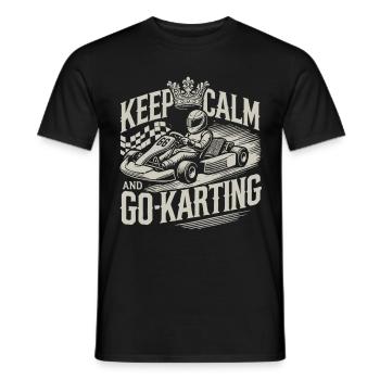 Restez calme et faites du karting - T-shirt homme - noir - Devant - AI Model Male 178 light (178cm)