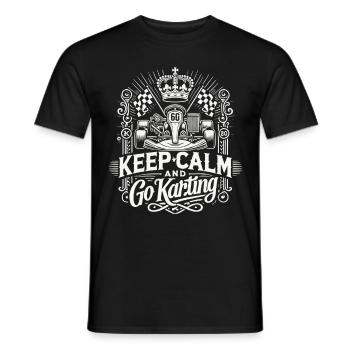 Restez calme et faites du kart - T-shirt homme - noir - Devant - AI Model Male 178 light (178cm)