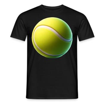 Tennis Tennis Ball - Men's T-Shirt - black - Front - AI Model Male 178 light (178cm)