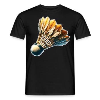 Badminton - Men's T-Shirt - black - Front - AI Model Male 178 light (178cm)