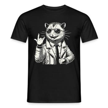 Festival de musique rock heavy metal Opossum - T-shirt homme - noir - Devant - AI Model Male 178 light (178cm)