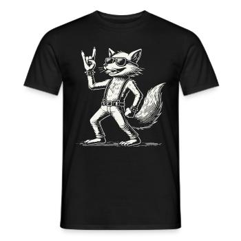 Rock Musik Fuchs Konzert Festival Design - Männer T-Shirt - Schwarz - Vorne - AI Model Male 178 light (178cm)