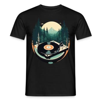Musique Streetwear Tenue Platine Forêt - T-shirt homme - noir - Devant - AI Model Male 178 light (178cm)