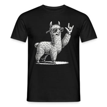 Musique Rock Llama Festival Conception de concert - T-shirt homme - noir - Devant - AI Model Male 178 light (178cm)