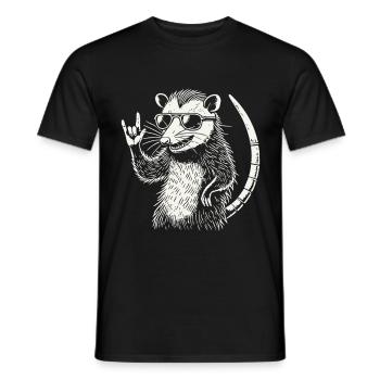 Opossum Heavy Metal Festival Rétro - T-shirt homme - noir - Devant - AI Model Male 178 light (178cm)