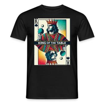 Rétro jouer au ping-pong king - T-shirt homme - noir - Devant - AI Model Male 178 light (178cm)