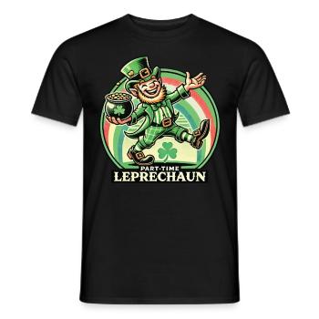 Leprechaun à temps partiel Fête de la Saint-Patrick - T-shirt homme - noir - Devant - AI Model Male 178 light (178cm)