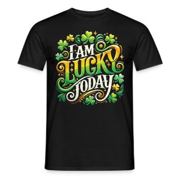 Glückstag Heute St. Patrick's Day - Männer T-Shirt - Schwarz - Vorne - AI Model Male 178 light (178cm)
