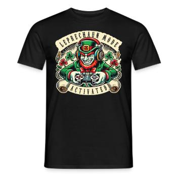 Gamer Leprechaun Mode Aktiviert St. Patrick's Day - Männer T-Shirt - Schwarz - Vorne - AI Model Male 178 light (178cm)