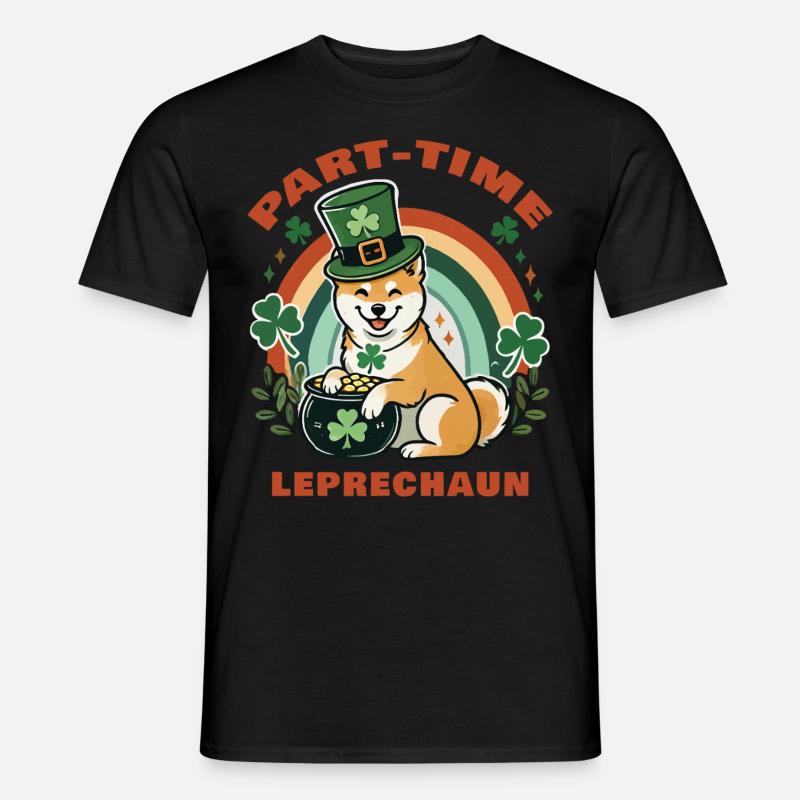 Teilzeit Leprechaun St. Patrick's Day - Männer T-Shirt - Schwarz