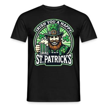 Bénédiction irlandaise Célébration de la Saint-Patrick - T-shirt homme - noir - Devant - AI Model Male 178 light (178cm)