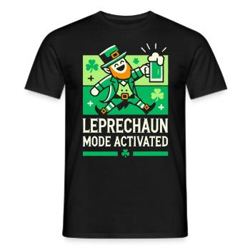 Leprechaun Mode Activates St. Patrick's Day Fun - Men's T-Shirt - black - Front - AI Model Male 178 light (178cm)