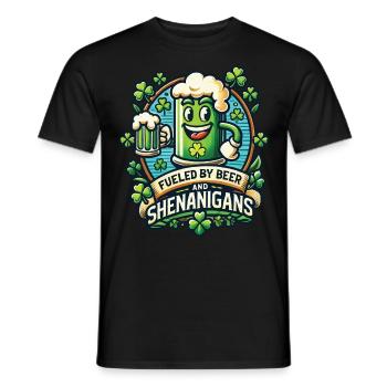 St. Patrick's Day Spaß Mit Bier Und shenanigans - Männer T-Shirt - Schwarz - Vorne - AI Model Male 178 light (178cm)