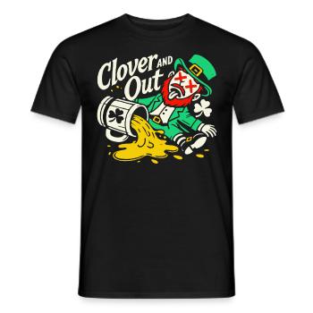 St. Patrick's Day Clover And Out Spaß - Männer T-Shirt - Schwarz - Vorne - AI Model Male 178 light (178cm)