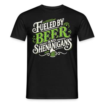 Bière et farces de la Saint-Patrick Motivation - T-shirt homme - noir - Devant - AI Model Male 178 light (178cm)