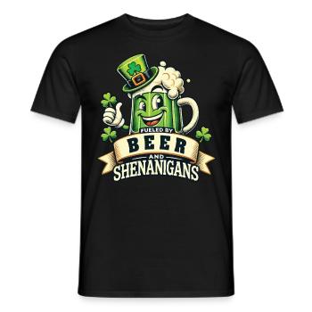 Bière et farces de la Saint-Patrick - T-shirt homme - noir - Devant - AI Model Male 178 light (178cm)