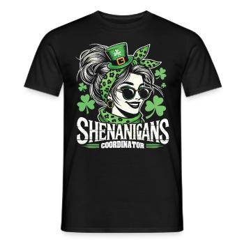 Coordonnatrice des manigances de la Saint-Patrick - T-shirt homme - noir - Devant - AI Model Male 178 light (178cm)