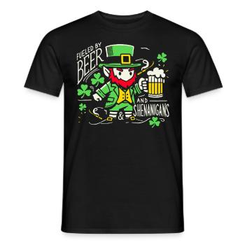 St. Patrick's Day Spaß Mit Bier Und Scherzen - Männer T-Shirt - Schwarz - Vorne - AI Model Male 178 light (178cm)