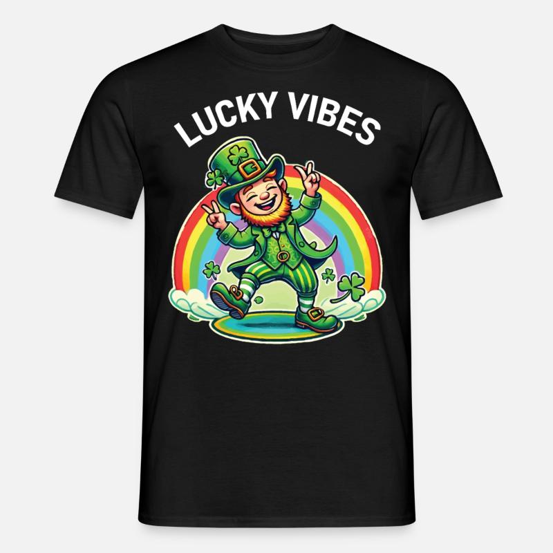 Joyeuses vibrations de la Saint-Patrick - T-shirt homme - noir